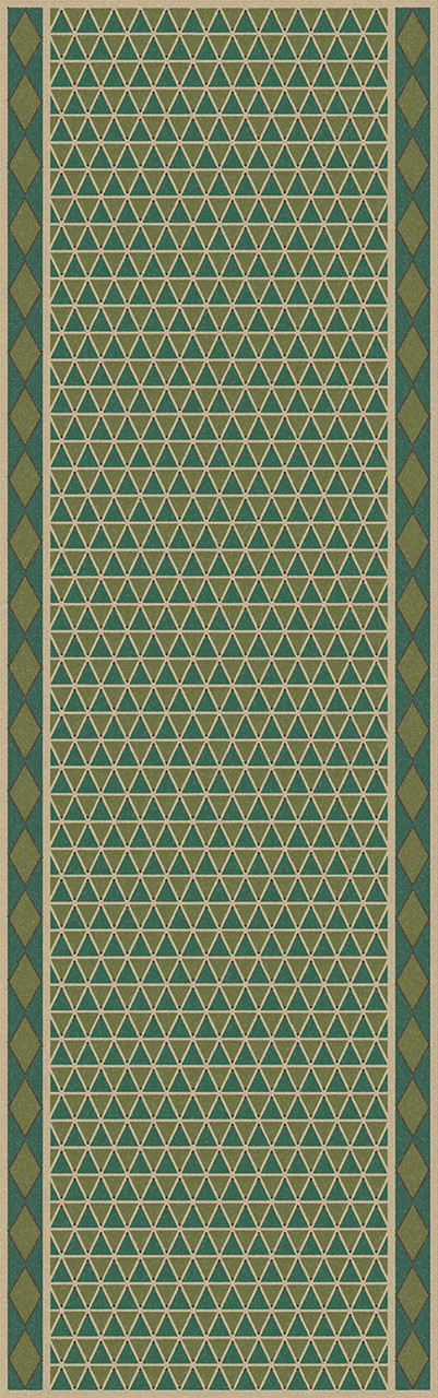 Triangular Refuge Spire - vinyl floor cloth 30x96, 36x115