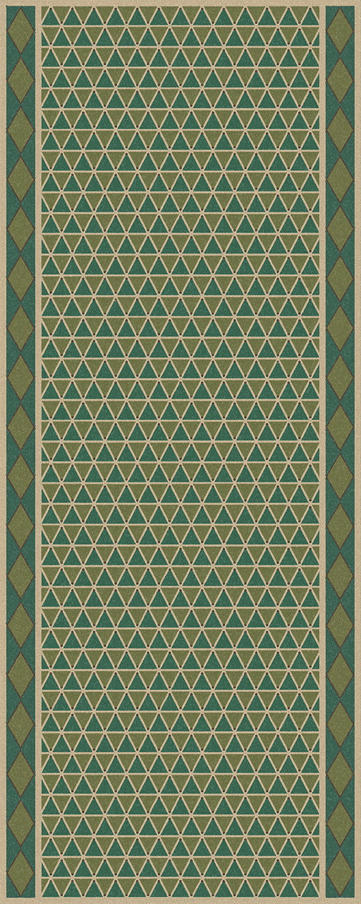 Triangular Refuge Spire - vinyl floor cloth 36x90