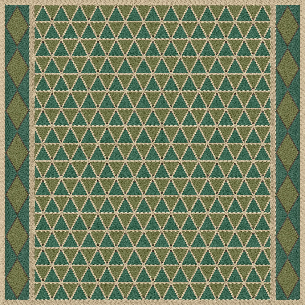 Triangular Refuge Spire - vinyl floor cloth 36x36
