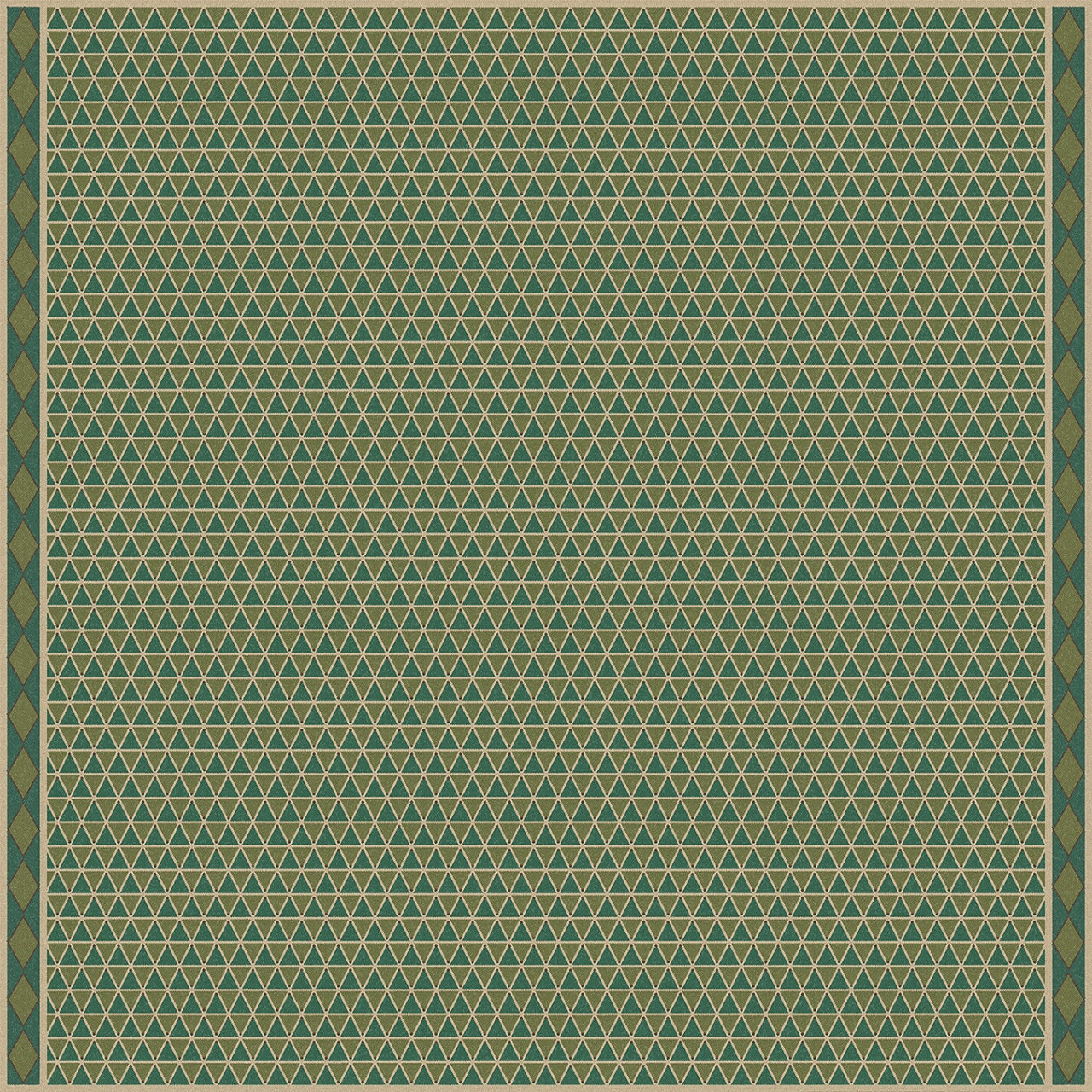 Triangular Refuge Spire - vinyl floor cloth 84x84