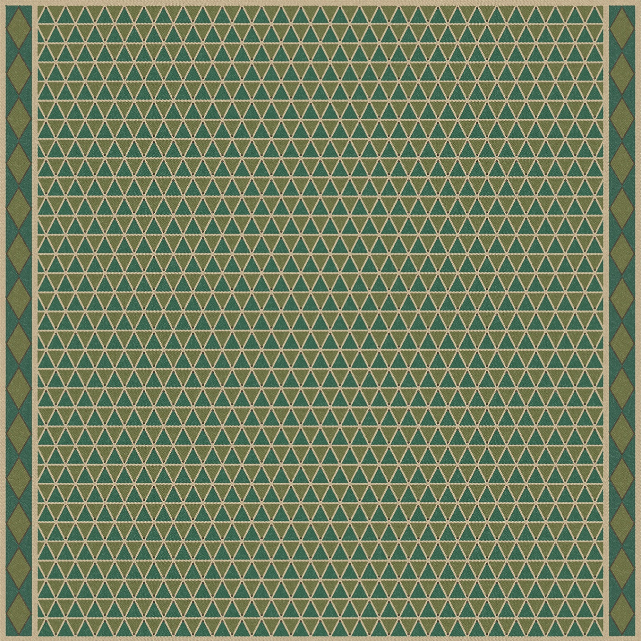 Triangular Refuge Spire - vinyl floor cloth 96x96