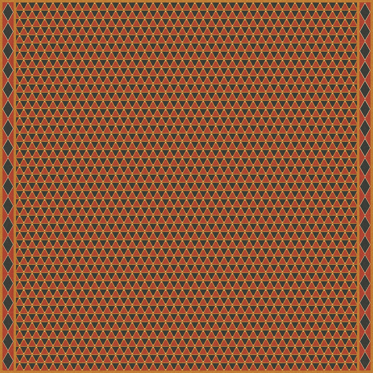 Triangular Royal Dragon - vinyl floor cloth 96x96