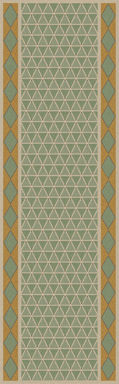 Triangular Safe Harbour - vinyl floor cloth 24x77