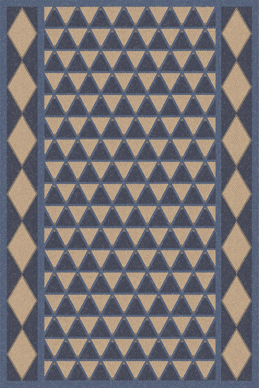 Triangular Uprise of Vitality - vinyl floor cloth 24x36
