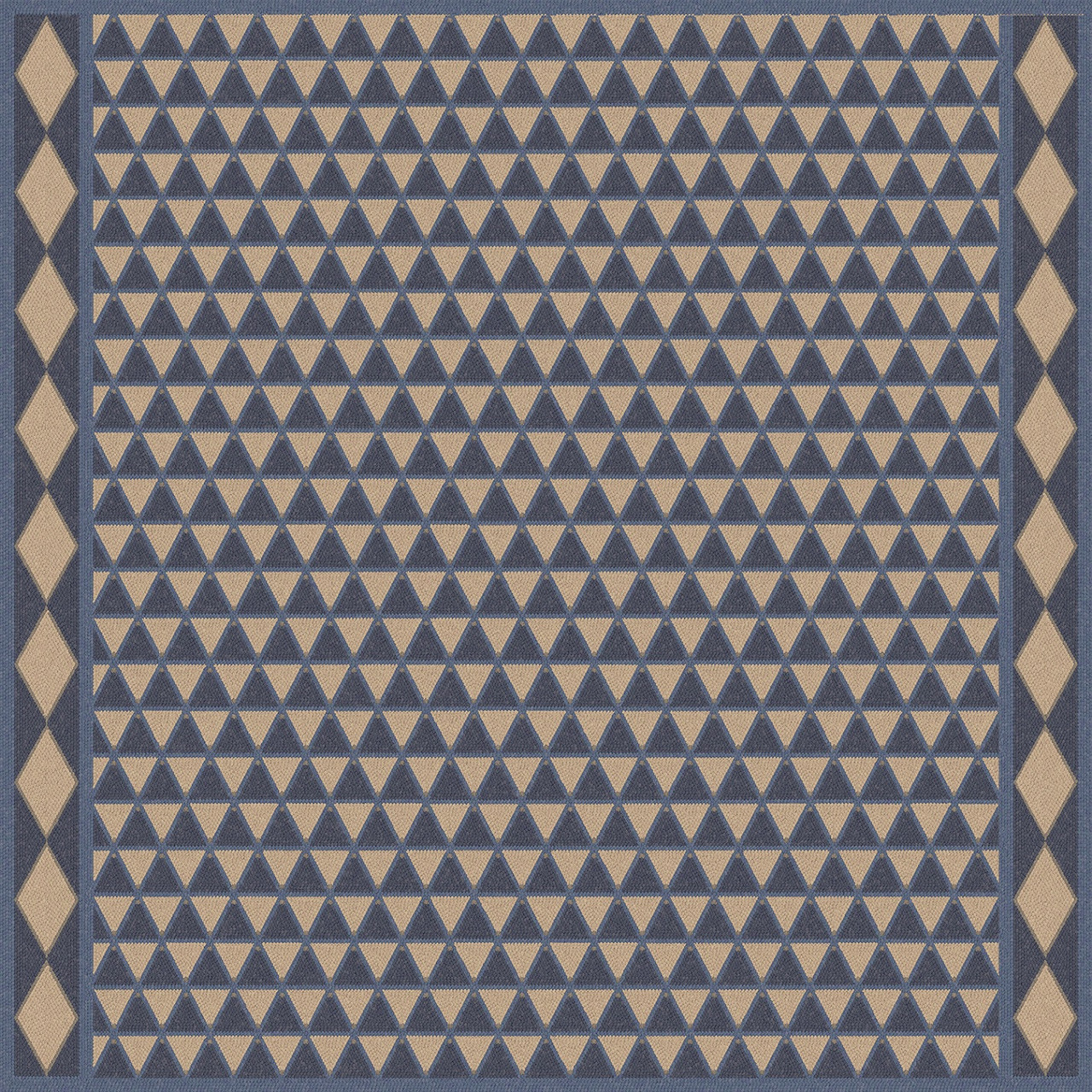 Triangular Uprise of Vitality - vinyl floor cloth 48x48