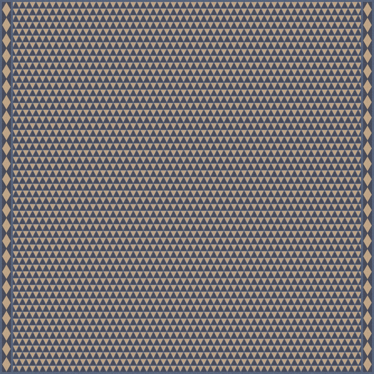 Triangular Uprise of Vitality - vinyl floor cloth 120x120