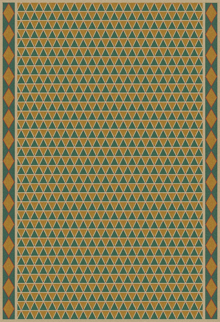 Triangular West Gate Ward - vinyl floor cloth 52x76