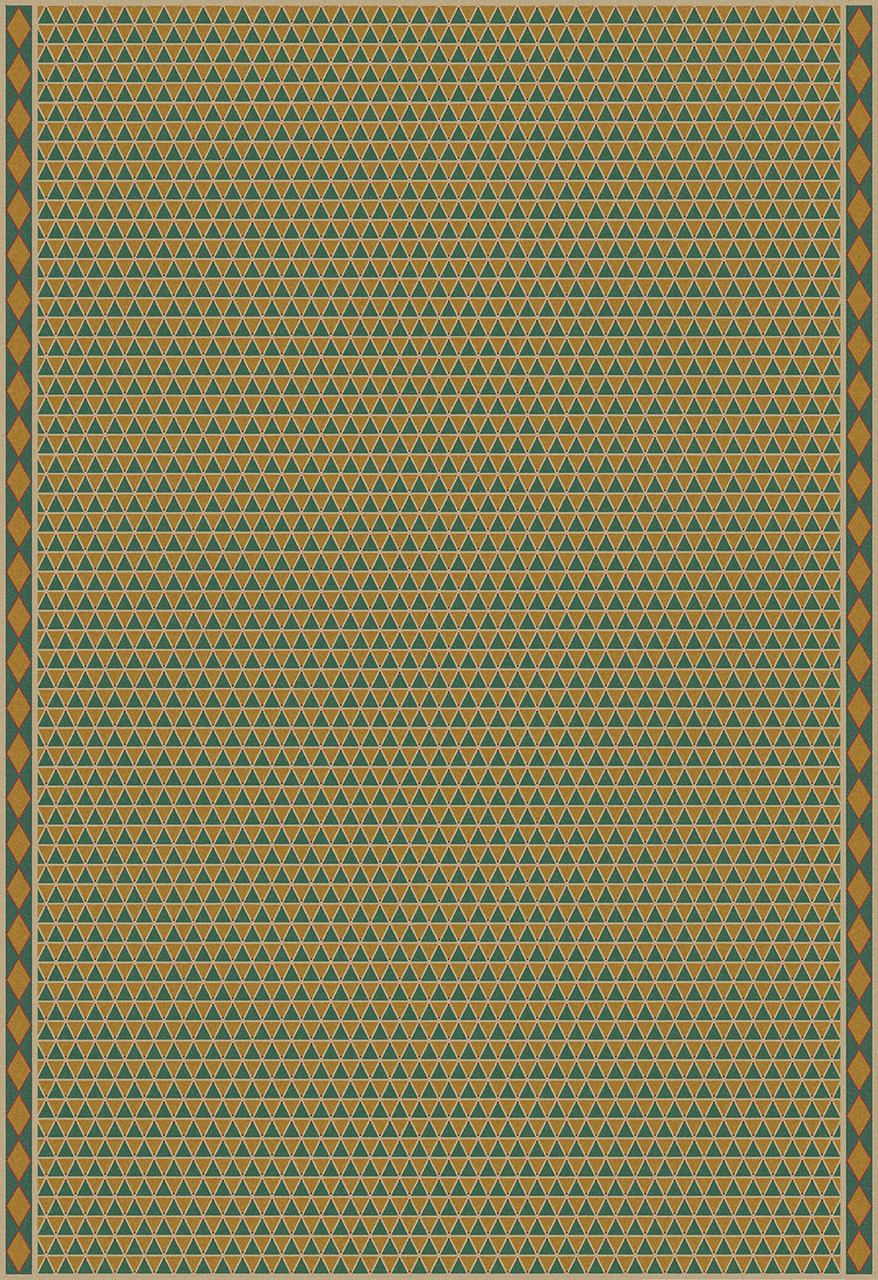 Triangular West Gate Ward - vinyl floor cloth 120x175