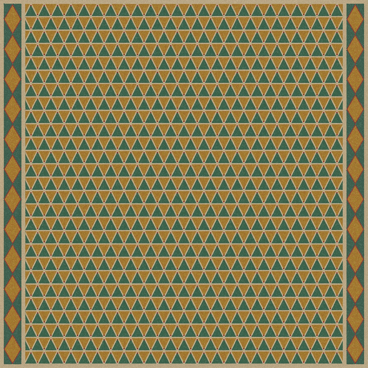 Triangular West Gate Ward - vinyl floor cloth 60x60