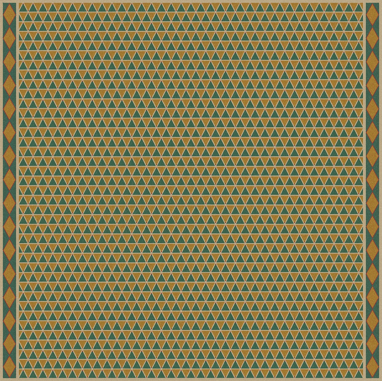 Triangular West Gate Ward - vinyl floor cloth 84x84