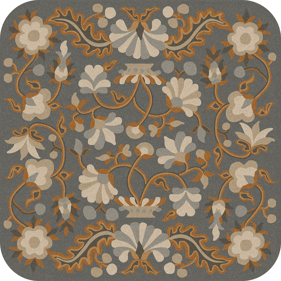 Parterre Roam Hazy Summit- vinyl floor cloth 60x60, 72x72