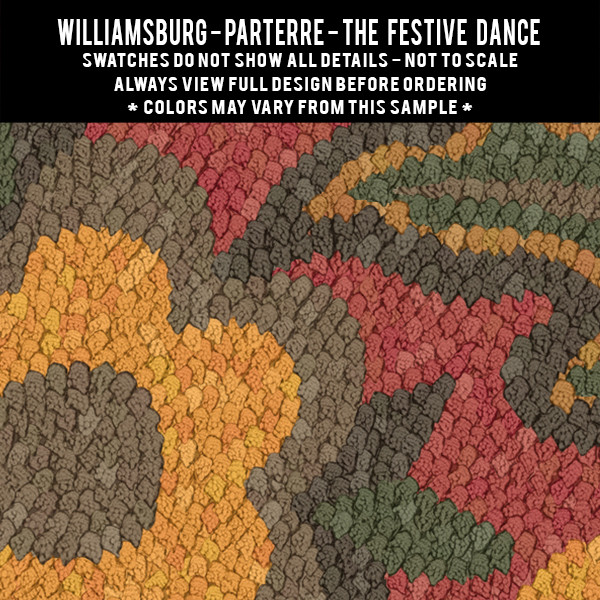 Parterre The Festive Dance - vinyl floor cloth swatch sample