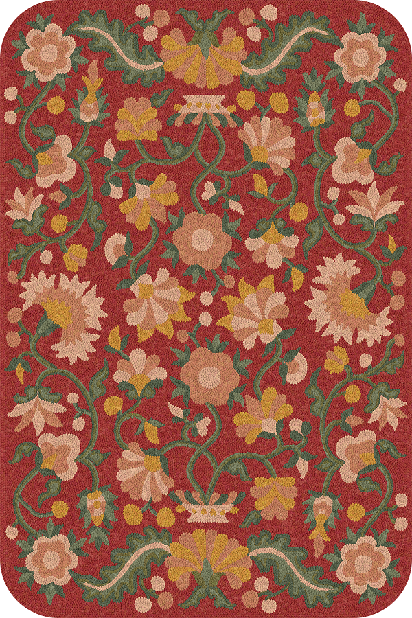 Parterre The Tempest Bend- vinyl floor cloth 20x30, 24x36, 30x44, 38x56, 52x76, 70x102
