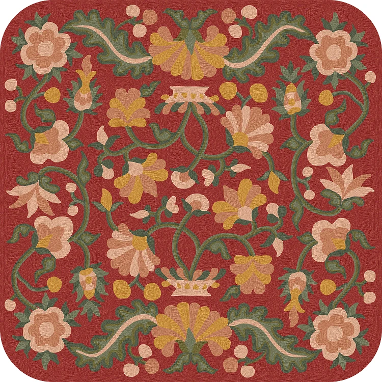 Parterre The Tempest Bend- vinyl floor cloth 60x60, 72x72