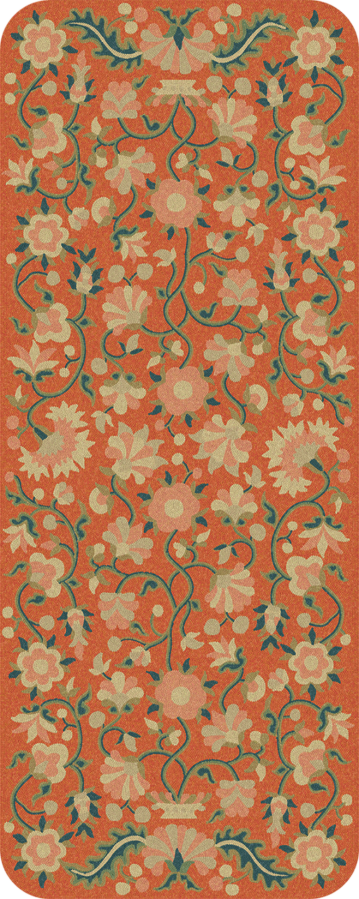 Parterre To Torrid Suns - vinyl floor cloth 30x75, 36x90