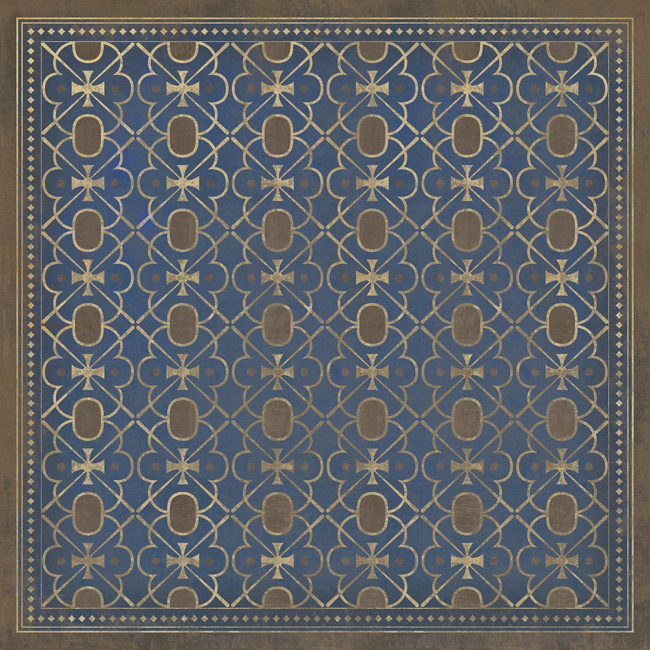 Classic Pattern 5 Inspector Lestrade - vinyl floor cloth sizes 60x60, 72x72
