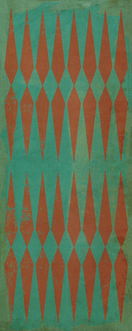 Classic Pattern 8 The Dragon's Throat - vinyl floor cloth sizes 30x75, 36x90