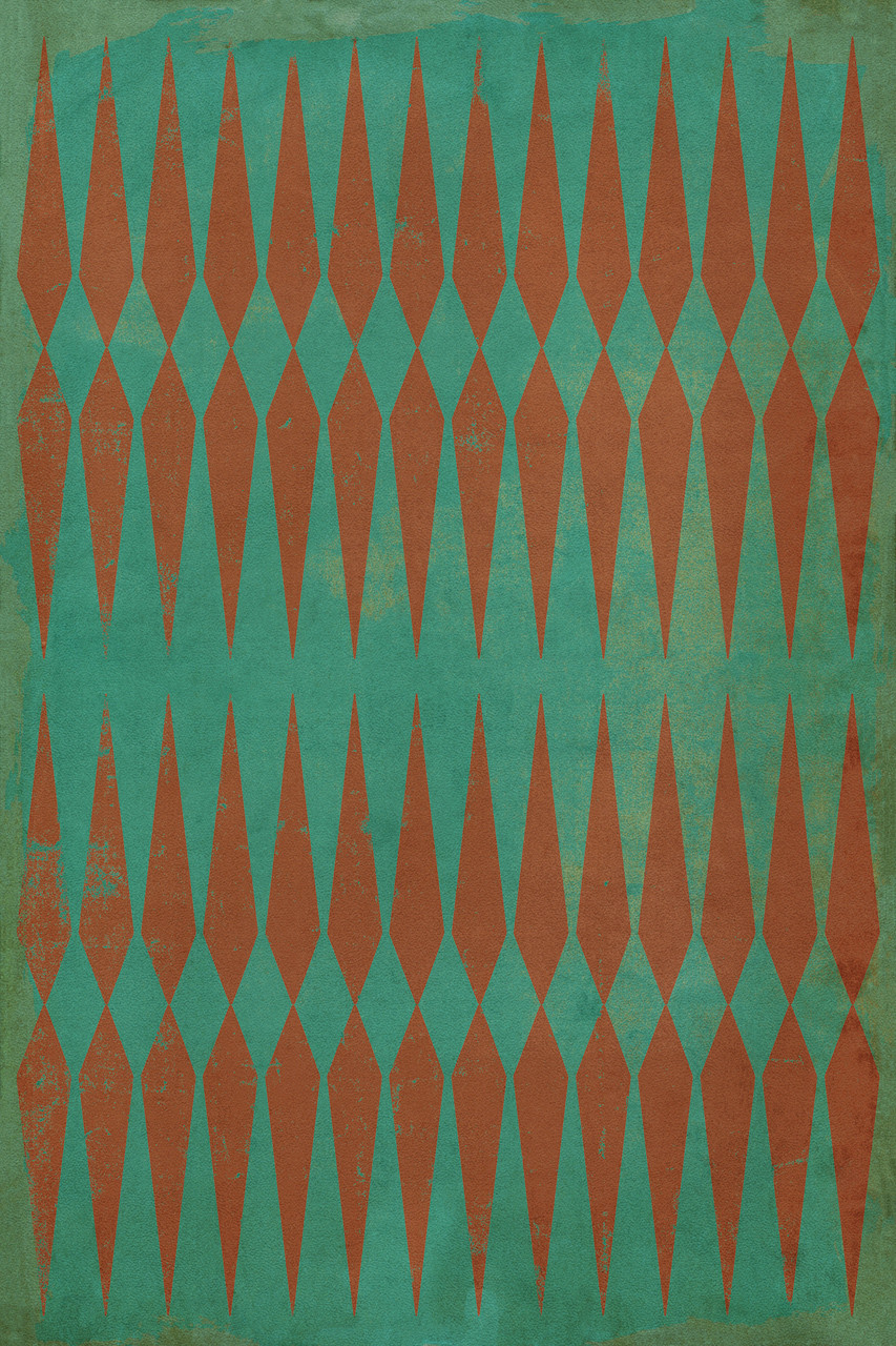 Classic Pattern 8 The Dragon's Throat - vinyl floor cloth sizes 20x30, 24x36, 30x44, 38x56, 52x76, 70x102