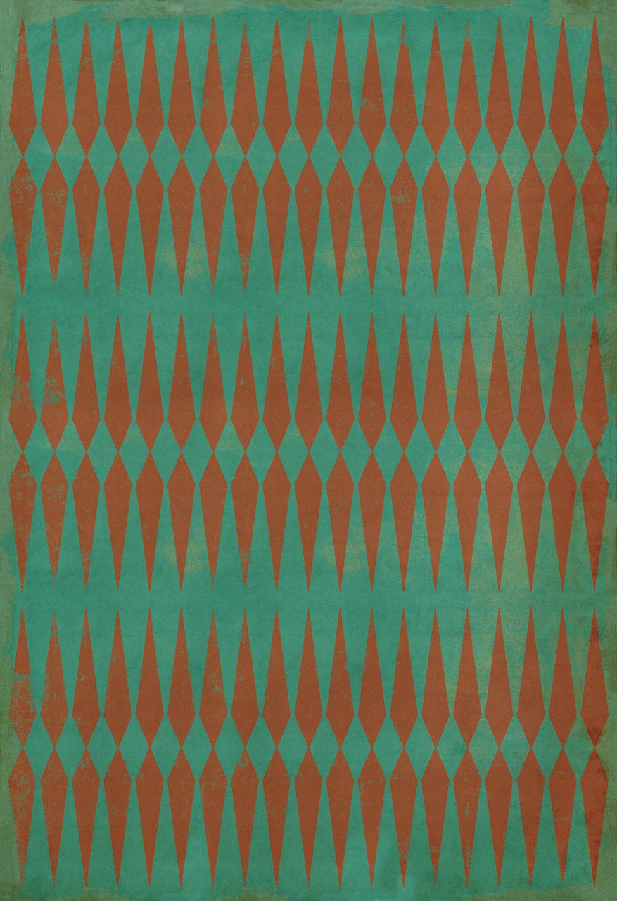 Classic Pattern 8 The Dragon's Throat - vinyl floor cloth sizes 96x140, 120x175