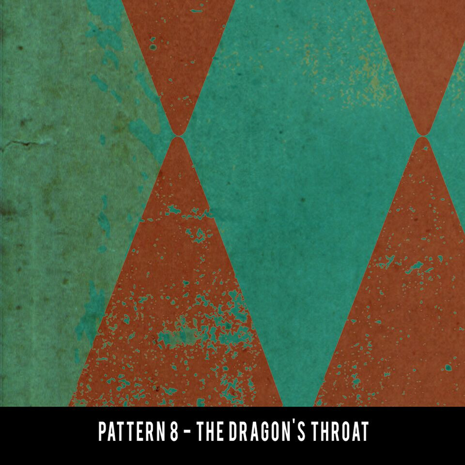 Pattern 8 The Dragon's Throat - vinyl floor cloth swatch sample
