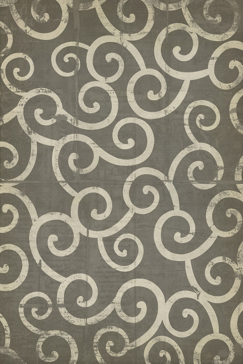 Classic Pattern 4 Captain Ahab (distressed)- vinyl floor cloth sizes 20x30, 24x36, 30x44, 38x56, 52x76, 70x102