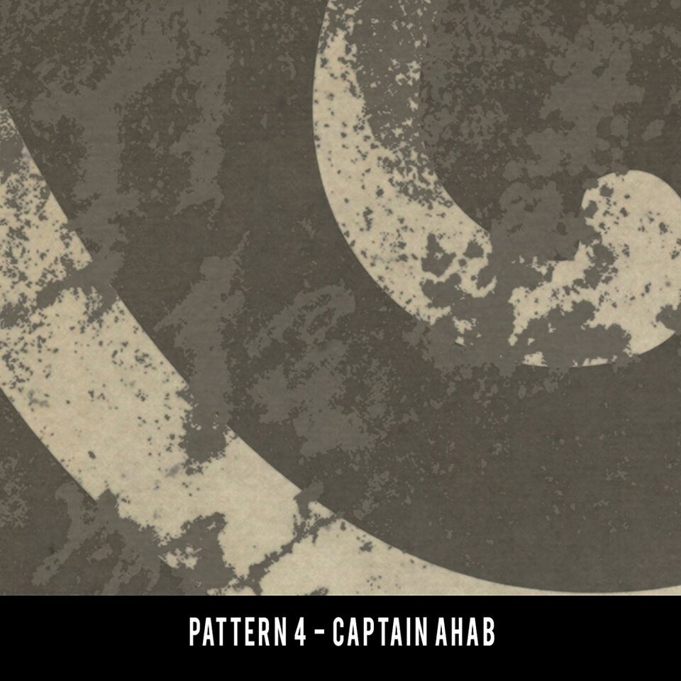 Classic Pattern 4 Captain Ahab (distressed)- vinyl floor cloth swatch sample