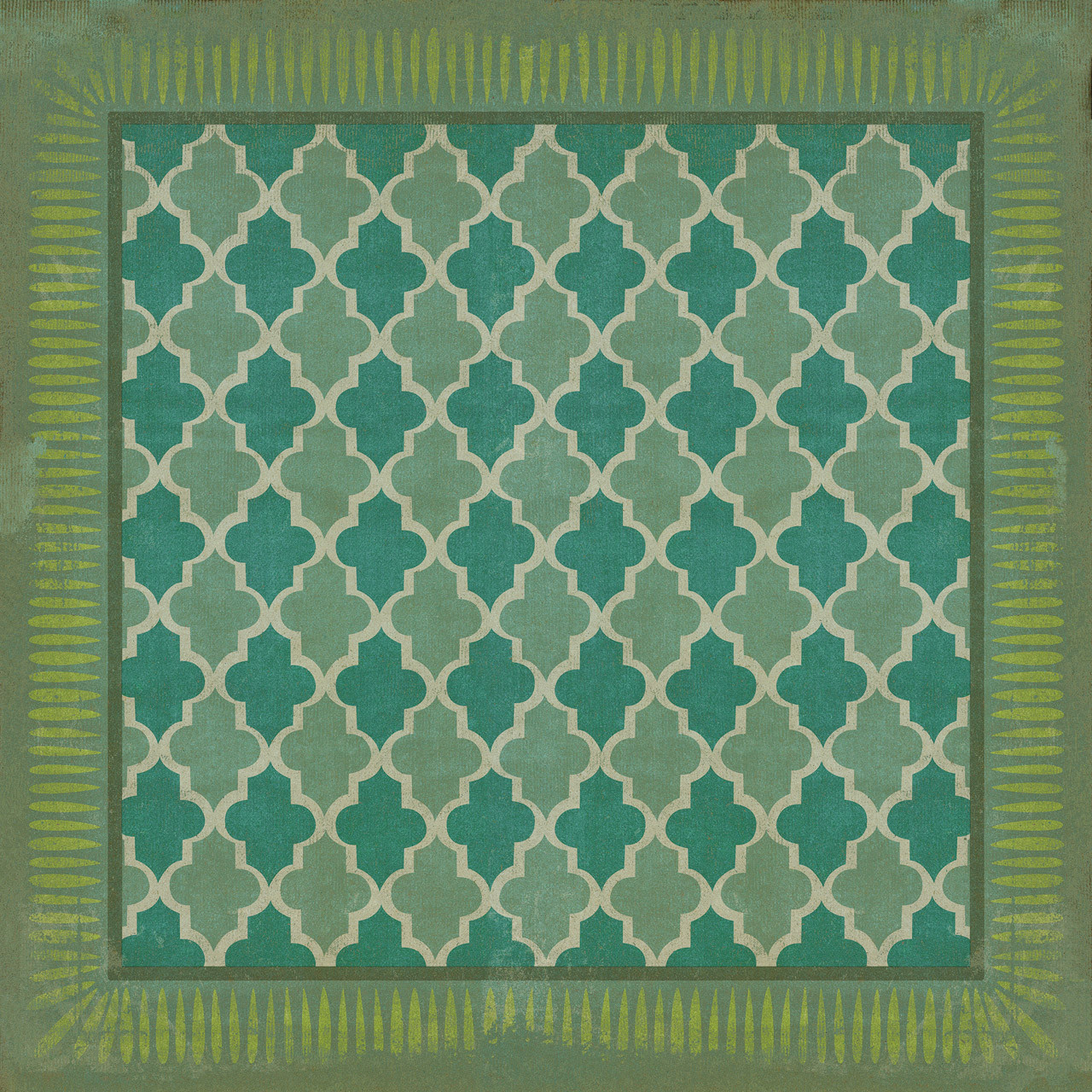 Classic Pattern 10 Aladdin - vinyl floor cloth sizes 60x60, 72x72, 84x84, 96x96, 120x120