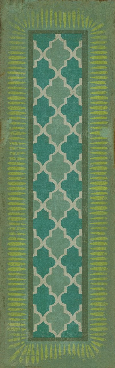Classic Pattern 10 Aladdin - vinyl floor cloth sizes 26x83, 36x115