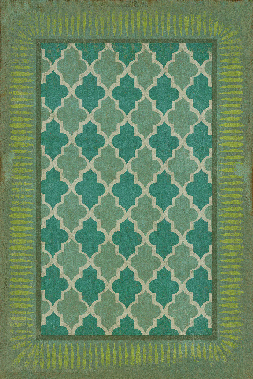 Classic Pattern 10 Aladdin - vinyl floor cloth sizes 20x30, 24x36, 30x44, 38x56, 52x76, 70x102