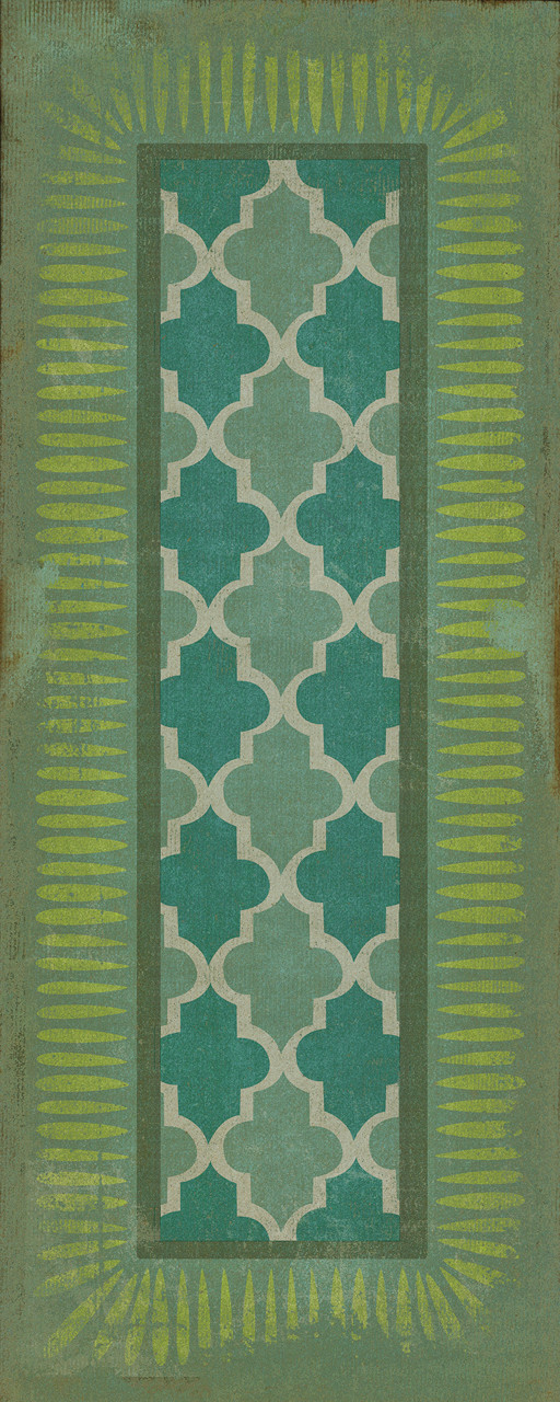 Classic Pattern 10 Aladdin - vinyl floor cloth sizes 30x75, 36x90