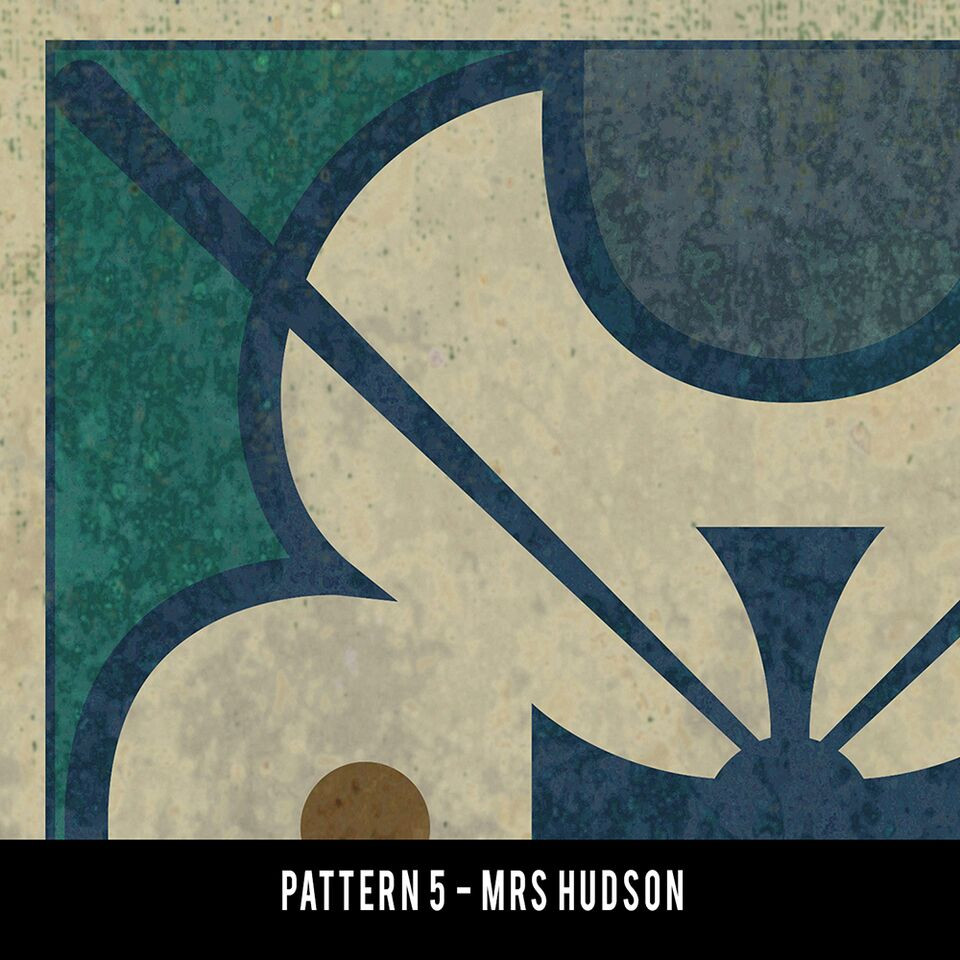 Classic Pattern 5 Mrs Hudson - vinyl floor cloth swatch sample