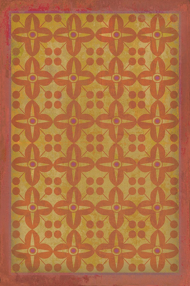 Classic Pattern 3 Lollipop Guild (distressed) - vinyl floor cloth sizes 20x30, 24x36, 30x44, 38x56, 52x76, 70x102