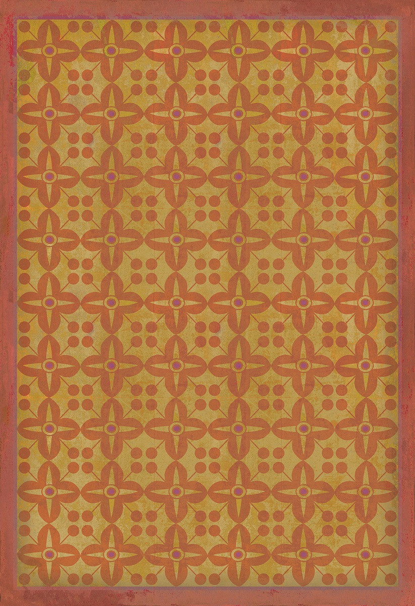 Classic Pattern 3 Lollipop Guild (distressed) - vinyl floor cloth sizes 96x140, 120x175