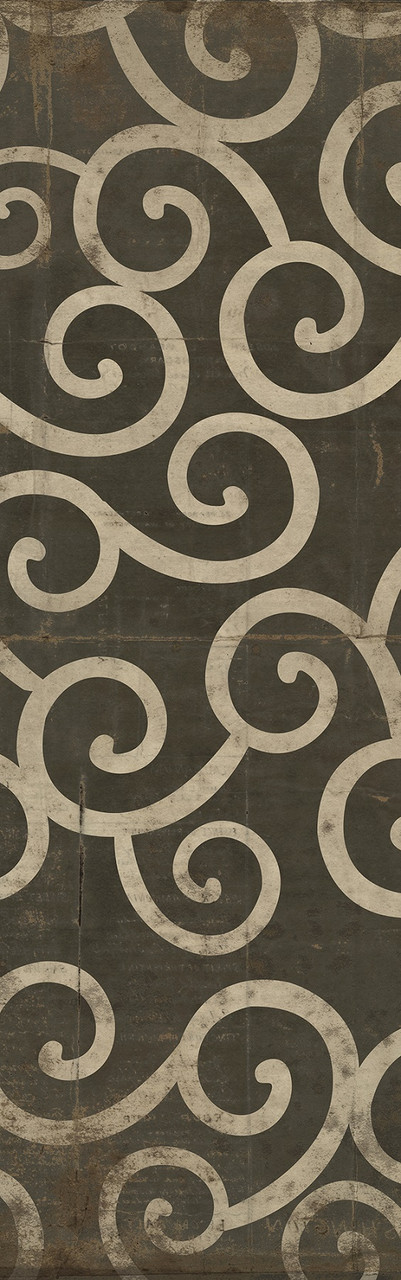 Classic Pattern 4 It Was a Dark and Stormy Night (distressed)- vinyl floor cloth sizes 26x83, 36x115