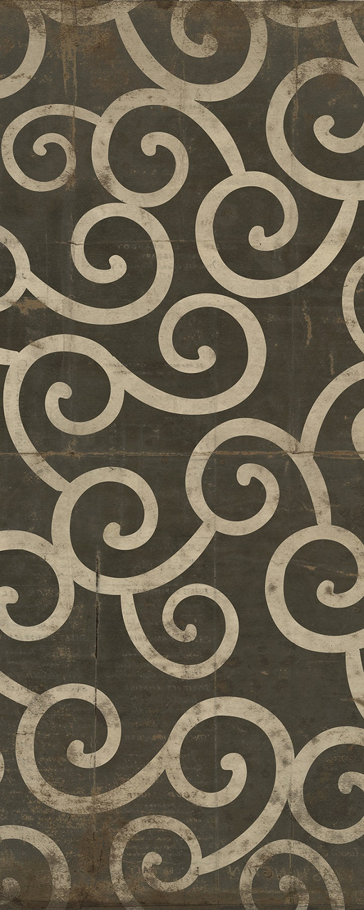 Classic Pattern 4 It Was a Dark and Stormy Night (distressed)- vinyl floor cloth sizes 30x75, 36x90
