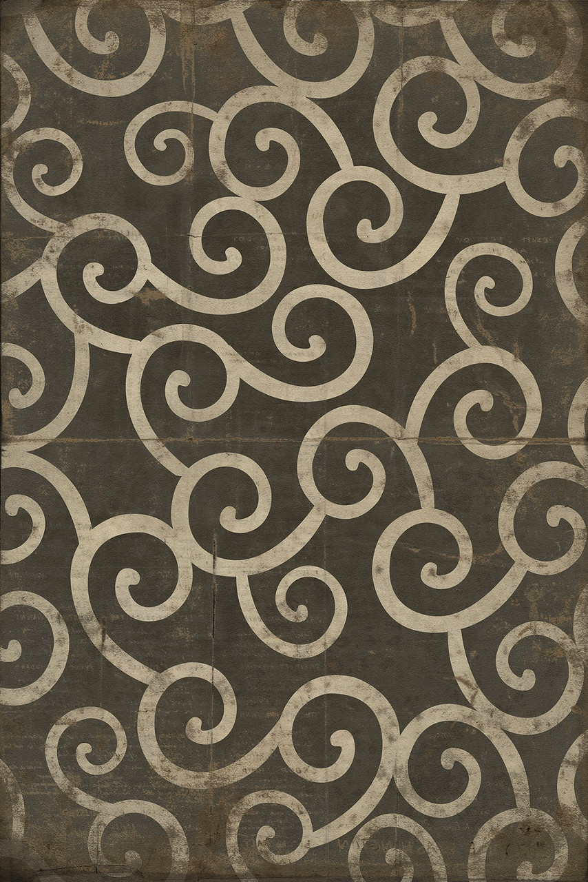 Classic Pattern 4 It Was a Dark and Stormy Night (distressed)- vinyl floor cloth sizes 20x30, 24x36, 30x44, 38x56, 52x76, 70x102