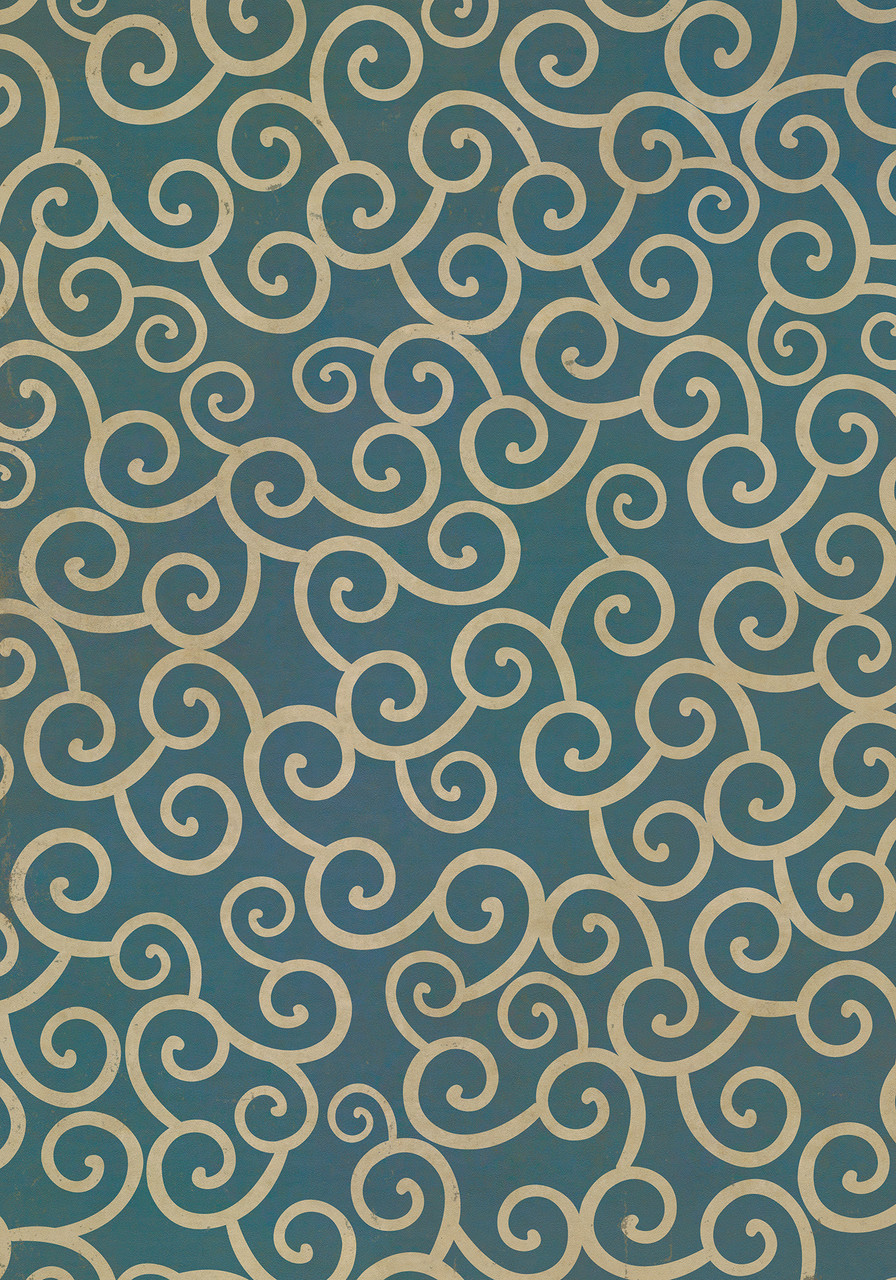Pattern 4 Tsunami (distressed)- vinyl floor cloth 84x120