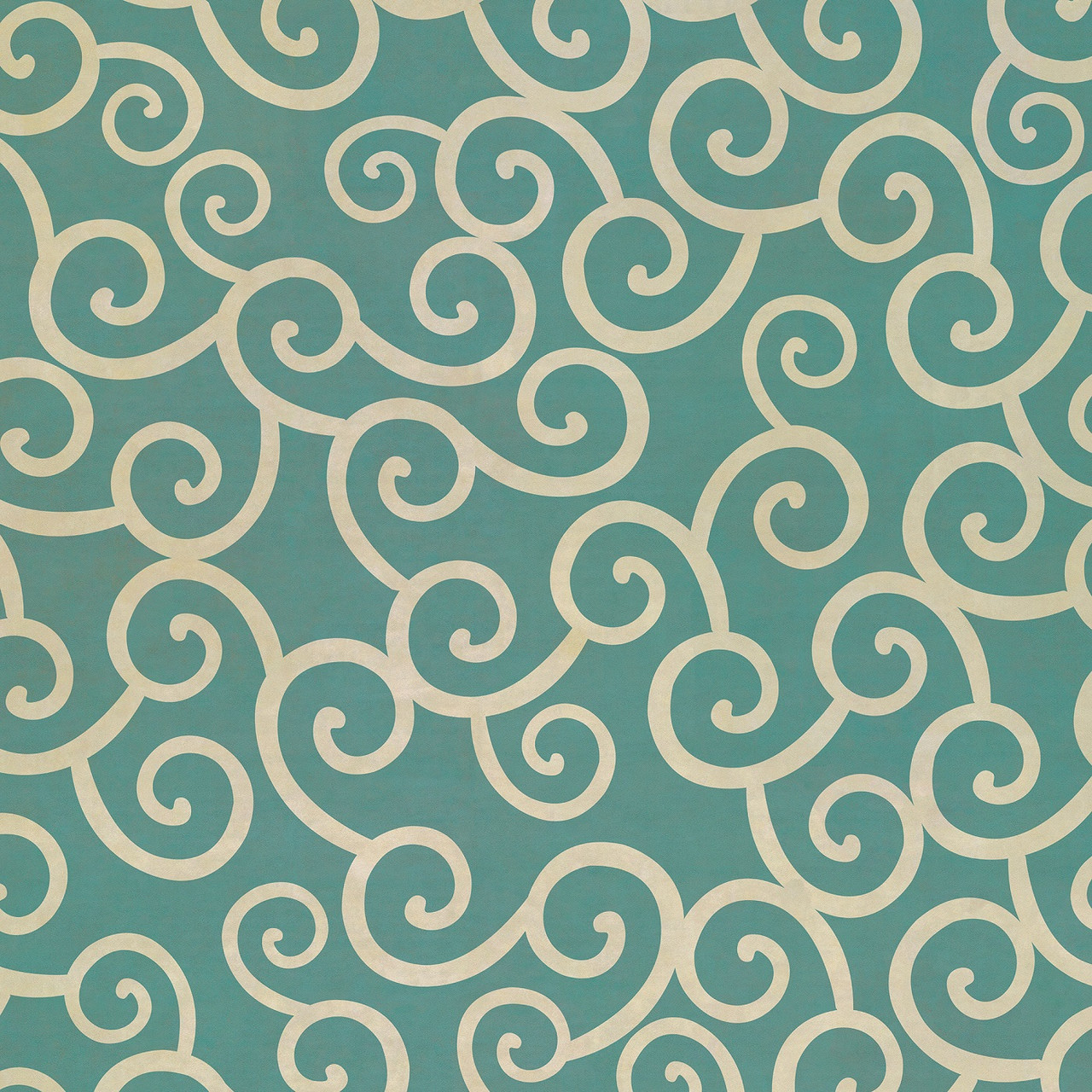 Classic Pattern 4 20,000 Leagues (lightly distressed) - vinyl floor cloth sizes 60x60, 72x72