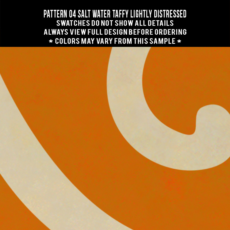 Classic Pattern 4 Salt Water Taffy (lightly distressed) - vinyl floor cloth swatch sample