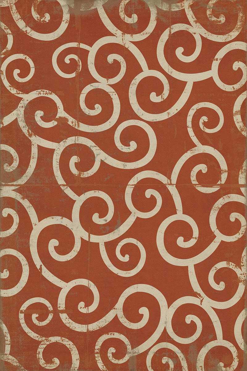 Classic Pattern 4 Captain Nemo (distressed)- vinyl floor cloth sizes 20x30, 24x36, 30x44, 38x56, 52x76, 70x102
