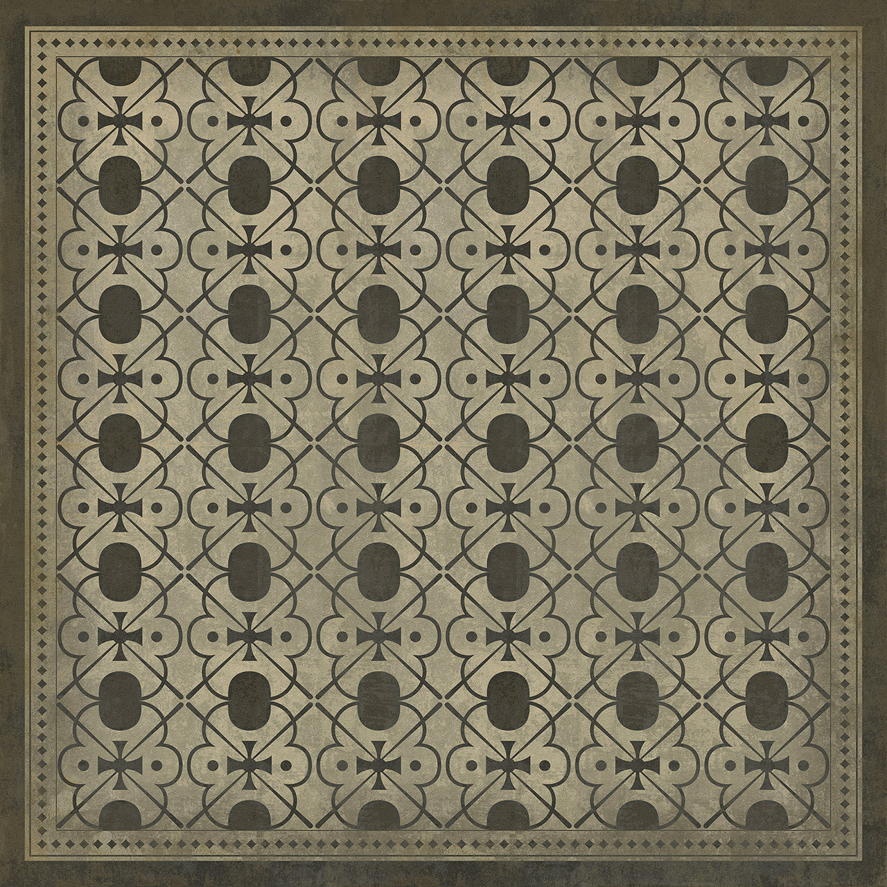 Classic Pattern 5 Holmes - vinyl floor cloth sizes 60x60, 72x72