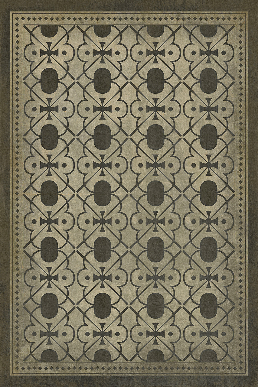 Classic Pattern 5 Holmes - vinyl floor cloth sizes 20x30, 24x36, 30x44, 38x56, 52x76, 70x102