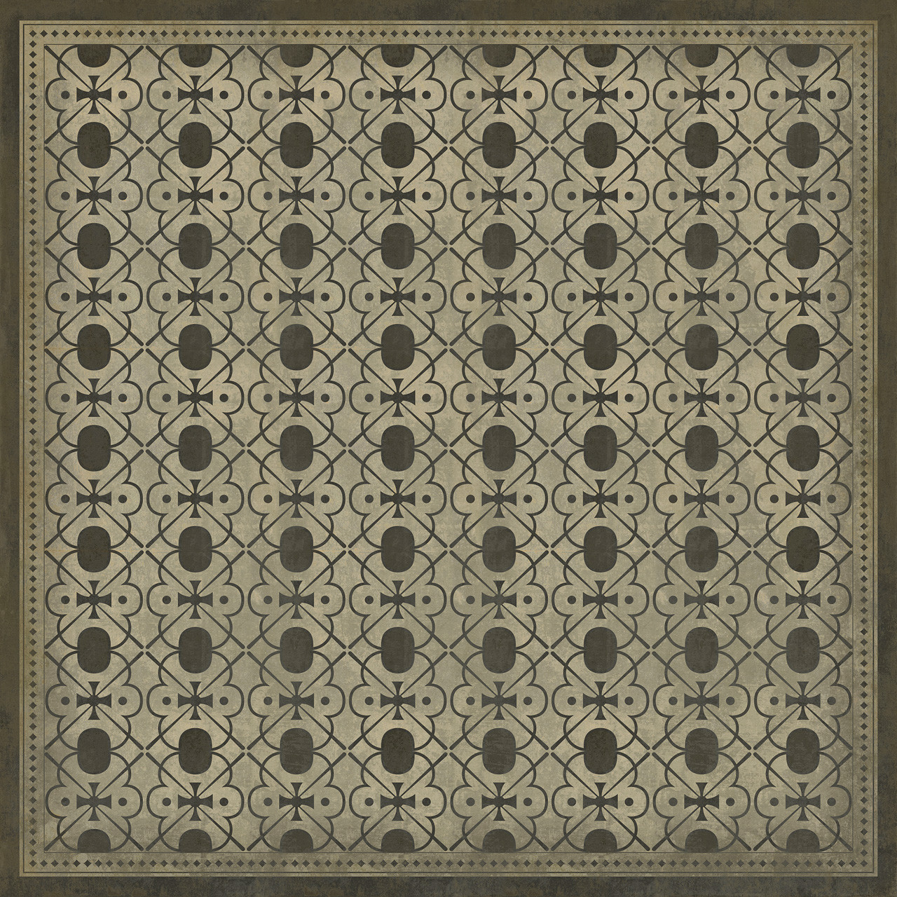 Classic Pattern 5 Holmes - vinyl floor cloth sizes 96x96, 120x120