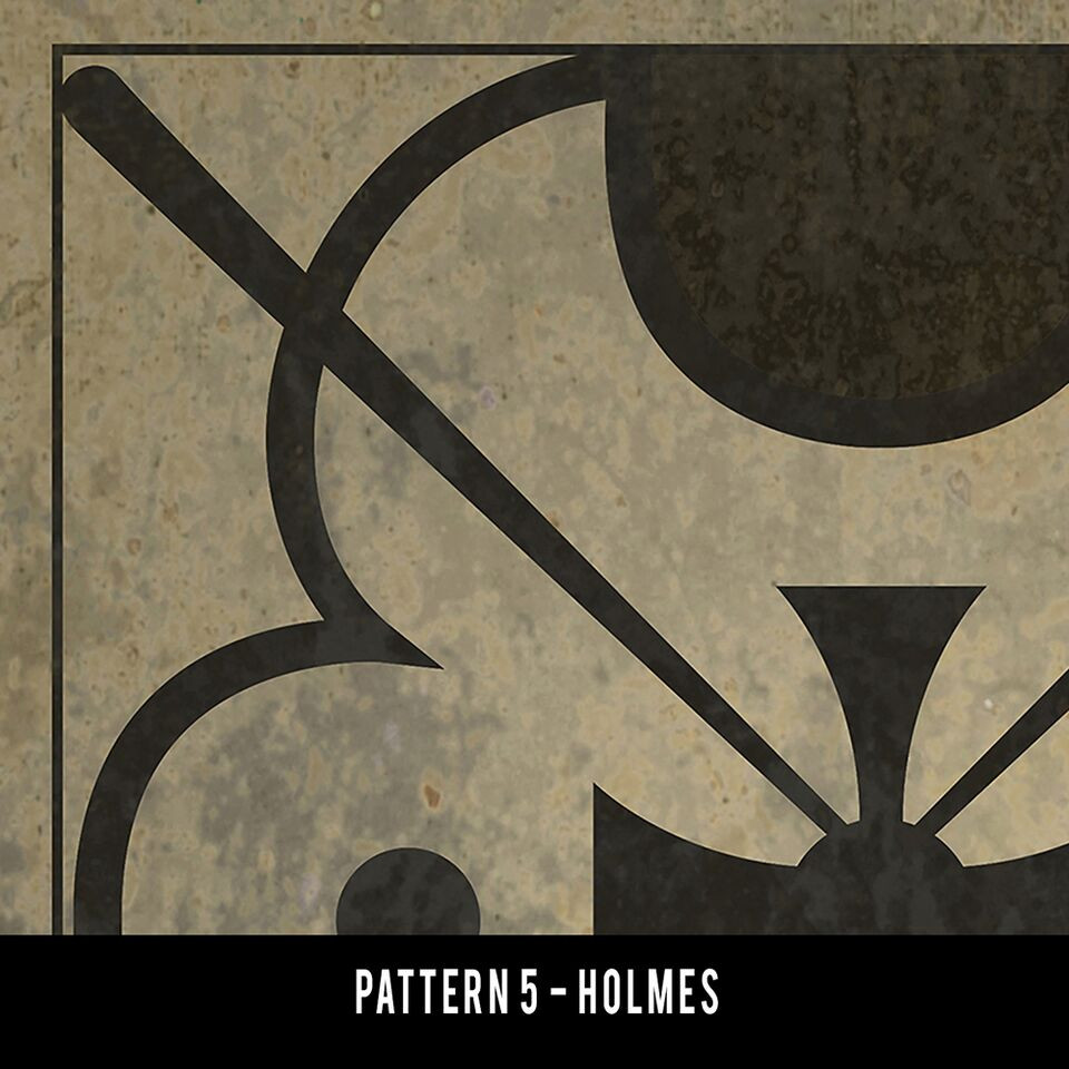 Classic Pattern 5 Holmes - vinyl floor cloth swatch sample