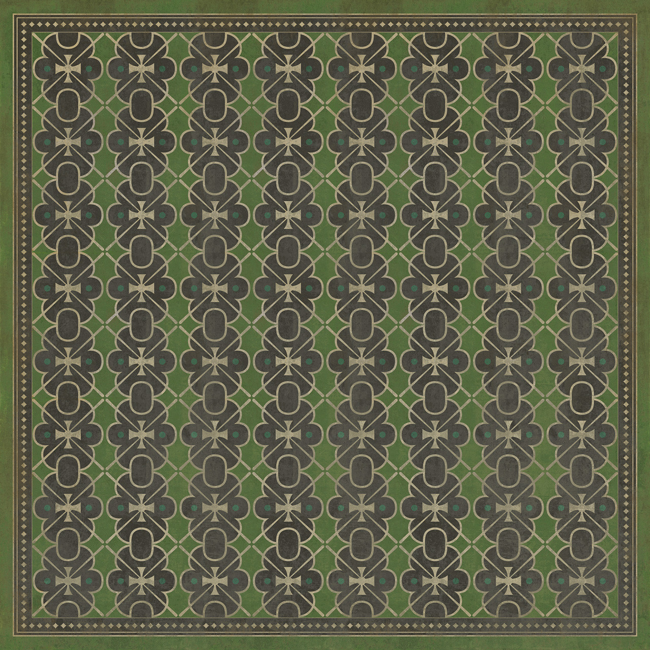 Classic Pattern 5 Scotland Yard - vinyl floor cloth sizes 96x96, 120x120