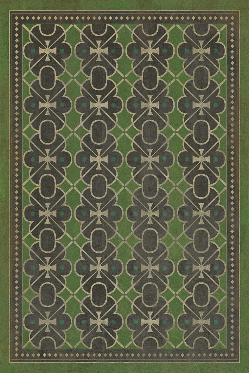 Classic Pattern 5 Scotland Yard - vinyl floor cloth sizes 20x30, 24x36, 30x44, 38x56, 52x76, 70x102