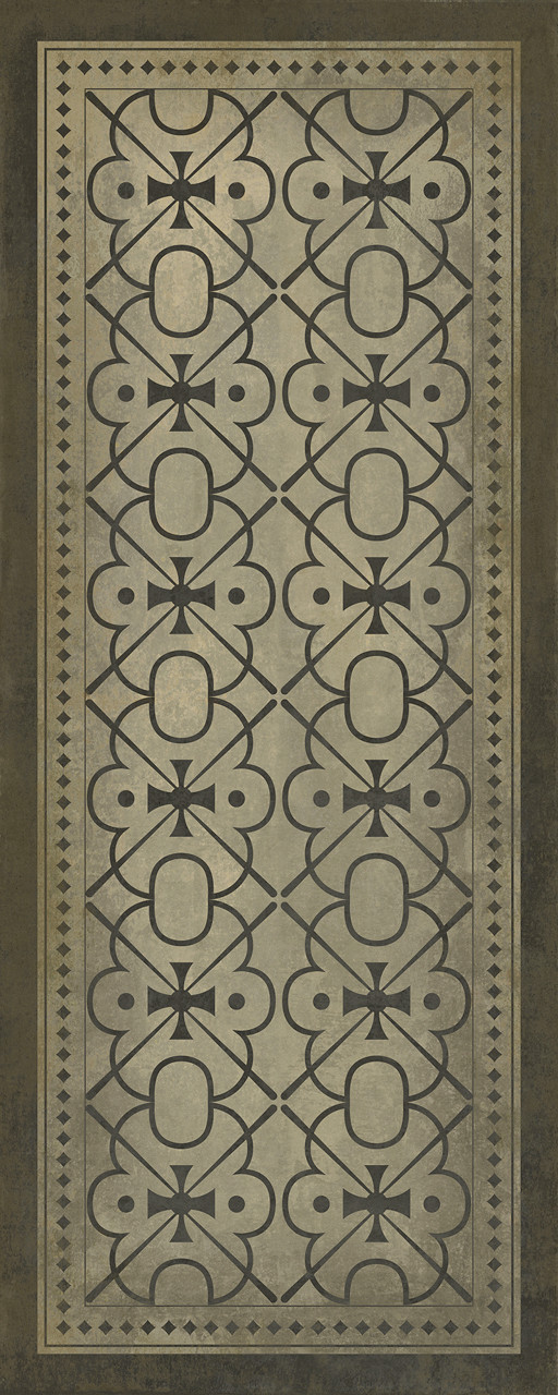 Classic Pattern 5 Watson - vinyl floor cloth sizes 30x75, 36x90