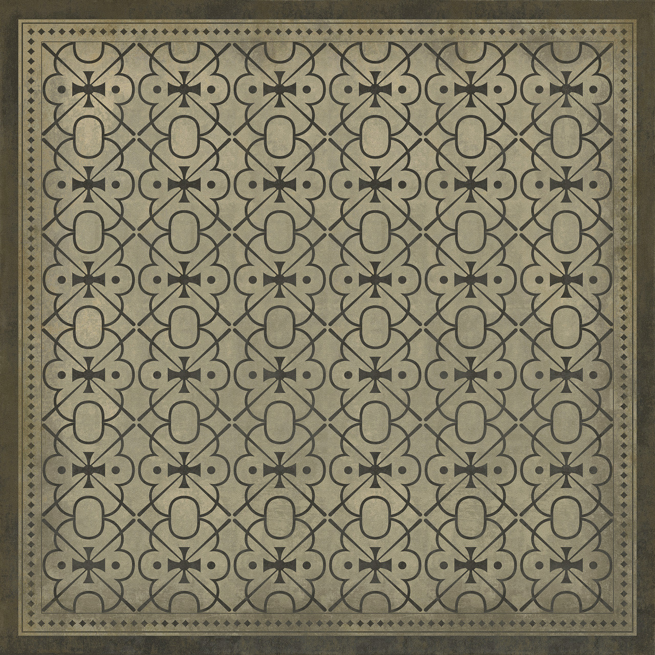 Classic Pattern 5 Watson - vinyl floor cloth sizes 60x60, 72x72
