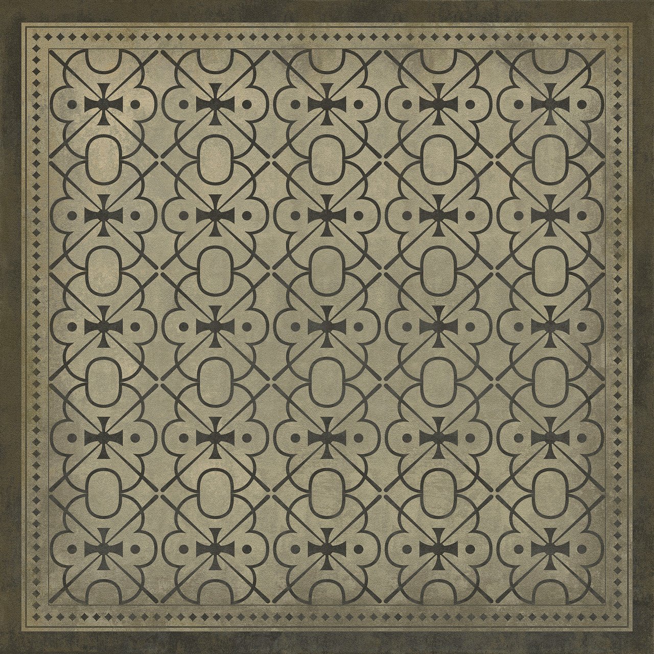 Classic Pattern 5 Watson - vinyl floor cloth sizes 36x36, 48x48