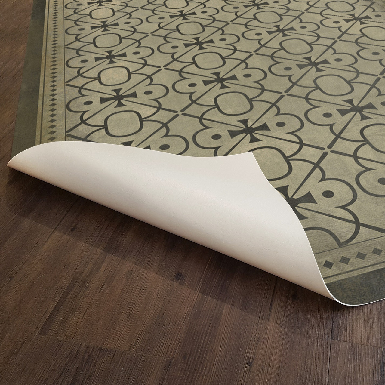 Classic Pattern 5 Watson - vinyl floor cloth underside